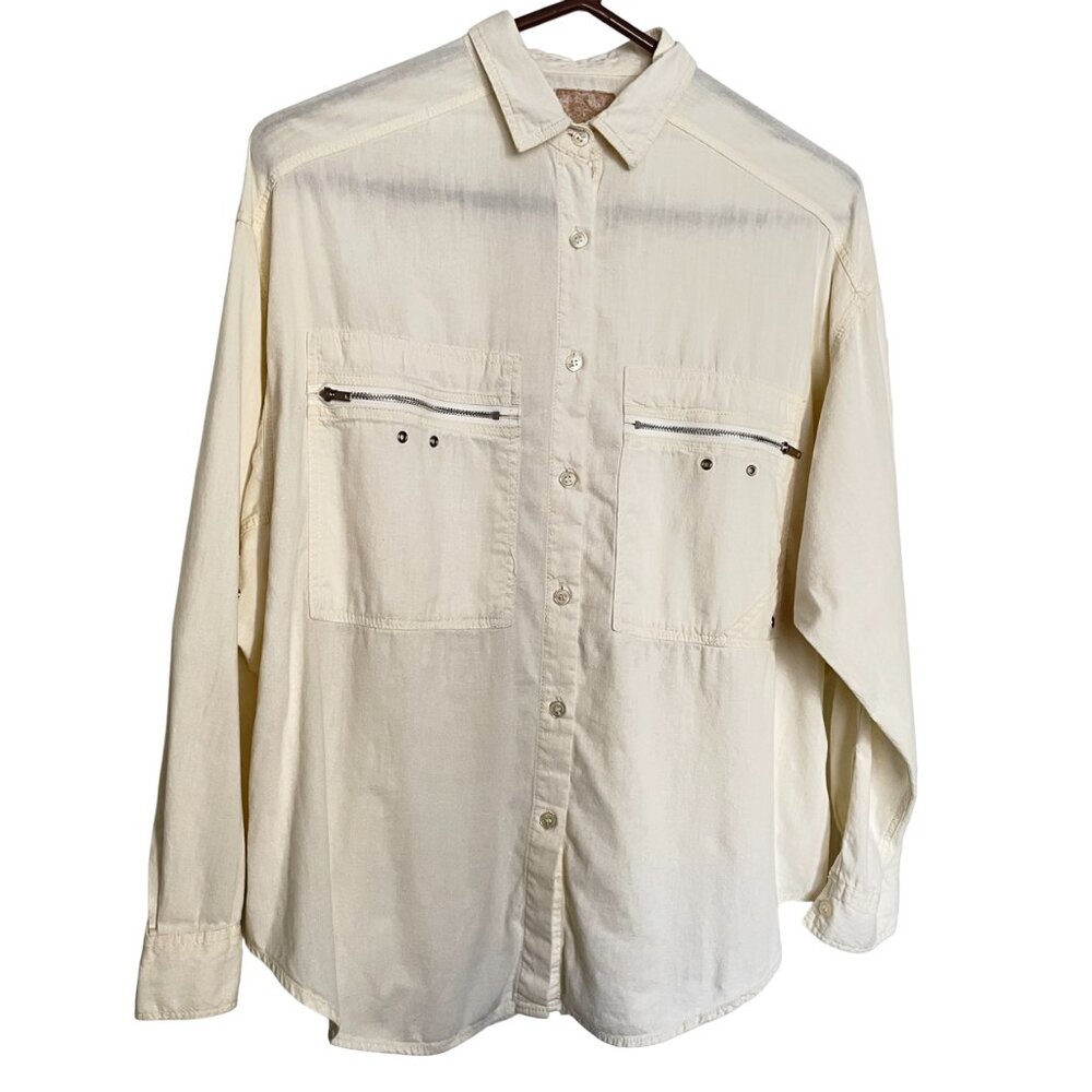 Vintage Long Sleeve Button Down Cotton Shirt